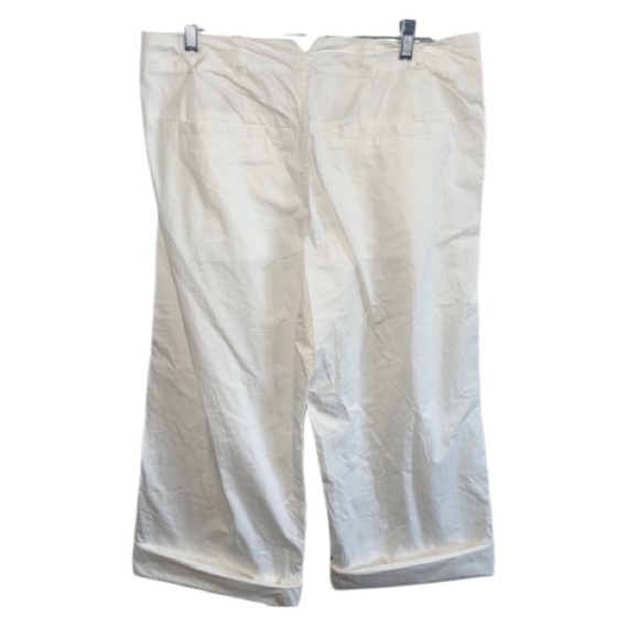 Free People Marina White Wide Leg Pants Low Rise Sz 12 Belt Loops - Picture 4 of 14